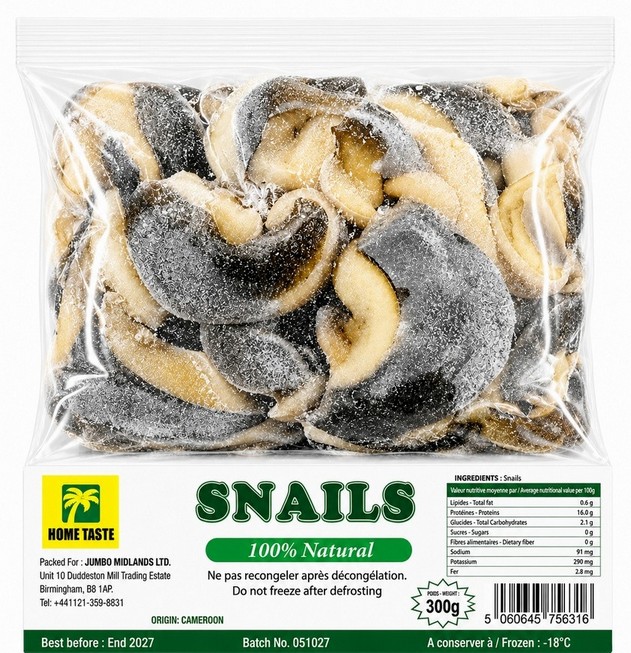HT SNAILS MEDIUM 50X300G (FROZEN)
