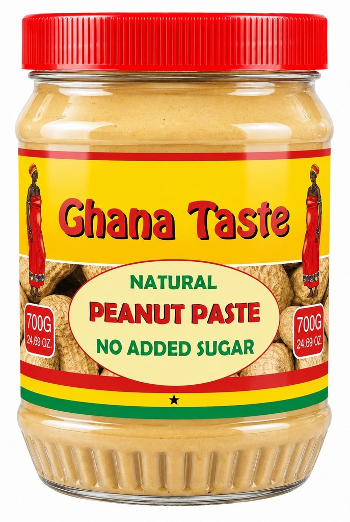 GHANA TASTE PEANUT BUTTER (GLASS) 12X700G
