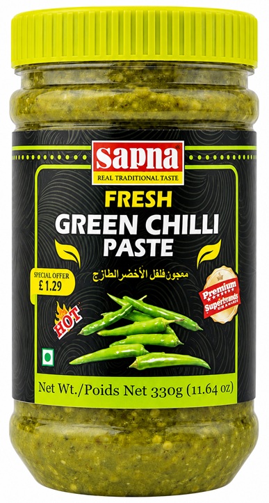 SAPNA GREEN CHILLI PASTE 12X330G