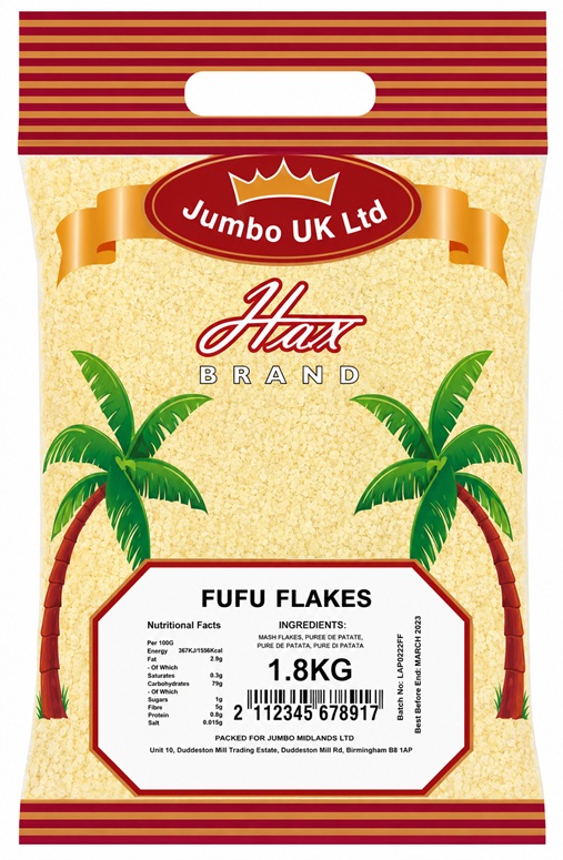 HAX BRAND FUFU FLAKES (POTATO) 5X1.8KG