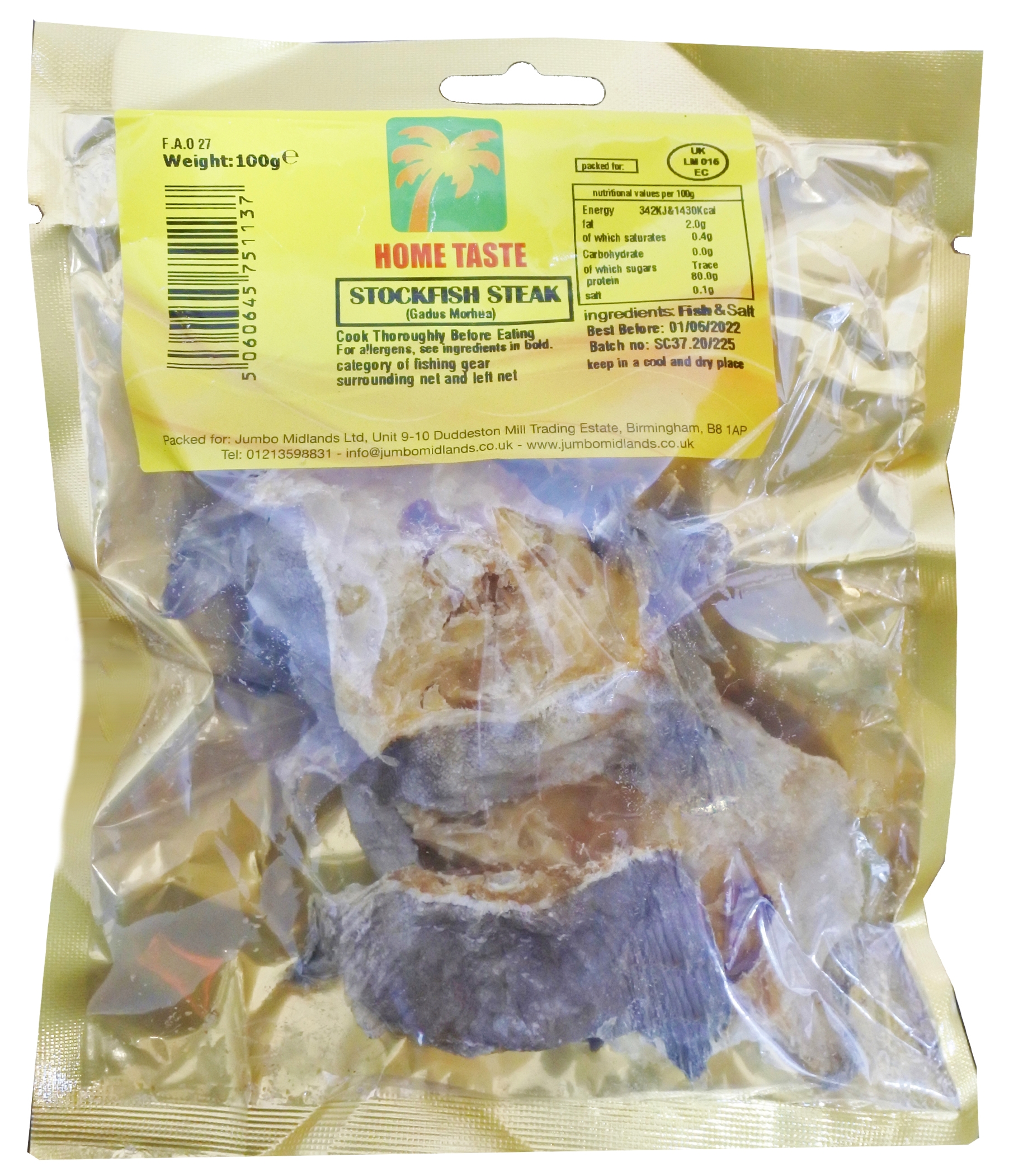 HT STOCKFISH STEAK 10X100G