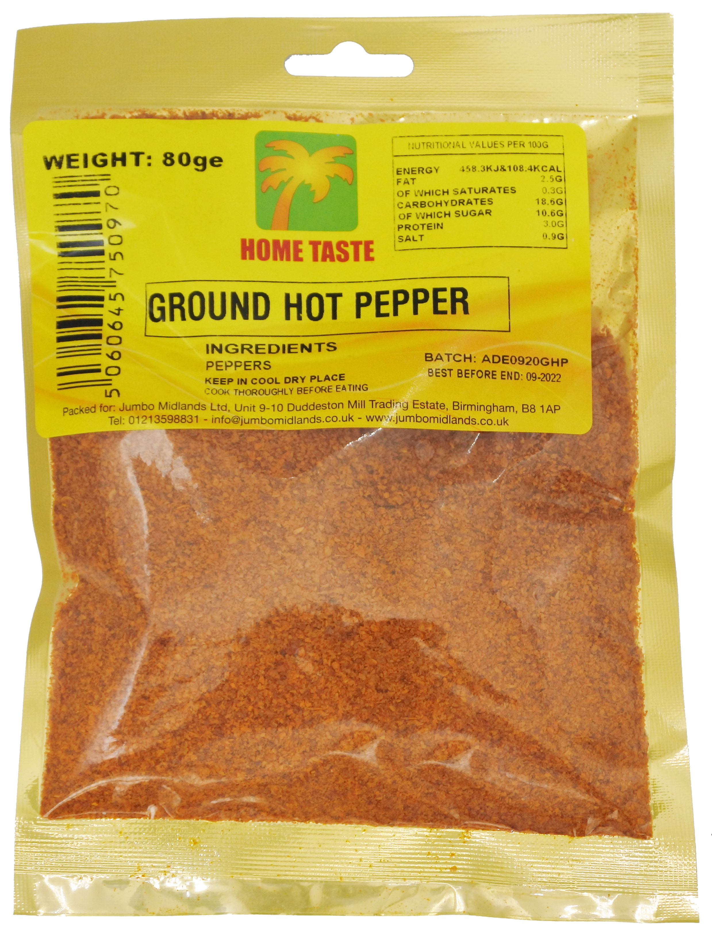 HT GROUND HOT PEPPER 10X80G