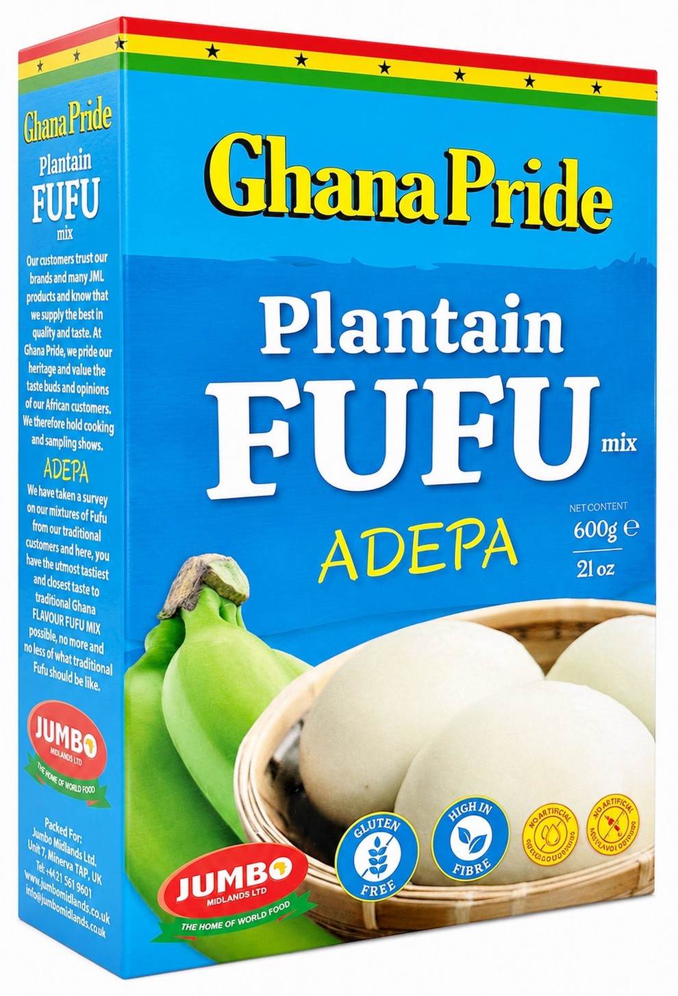 GHANA PRIDE PLANTAIN FUFU 6X600G (BOX)