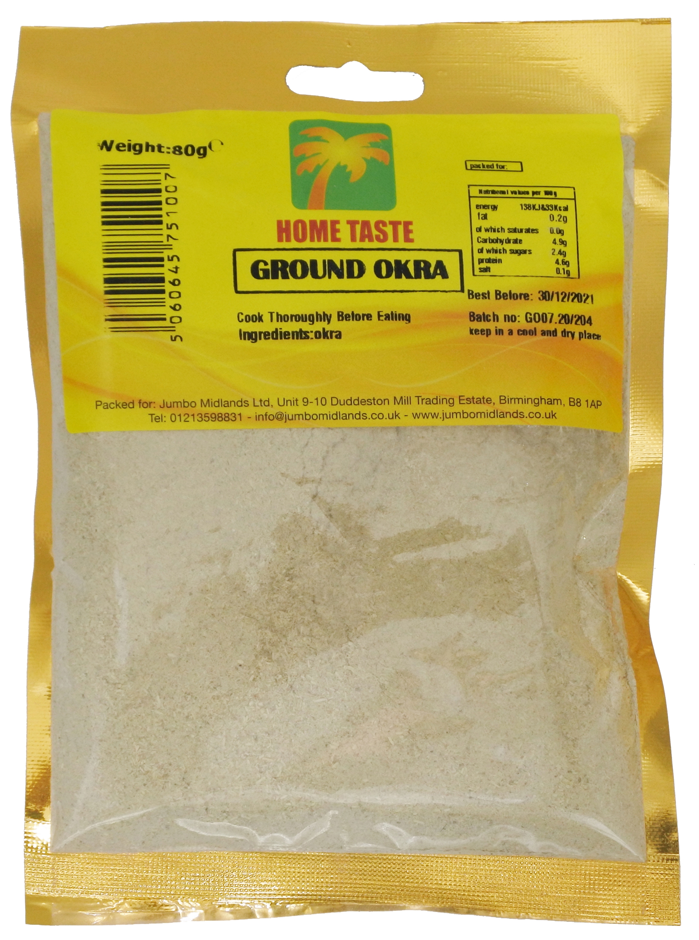 HT GROUND OKRA 10X80G