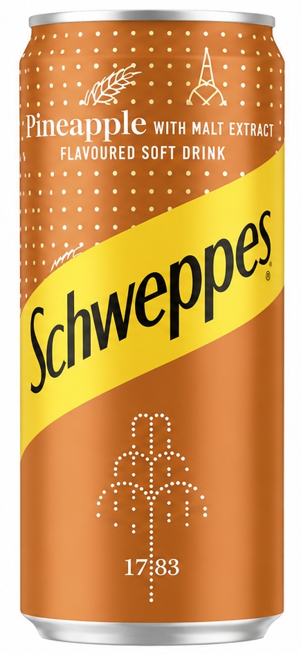 SCHWEPPES PINEAPPLE DRINK CAN 24X33CL