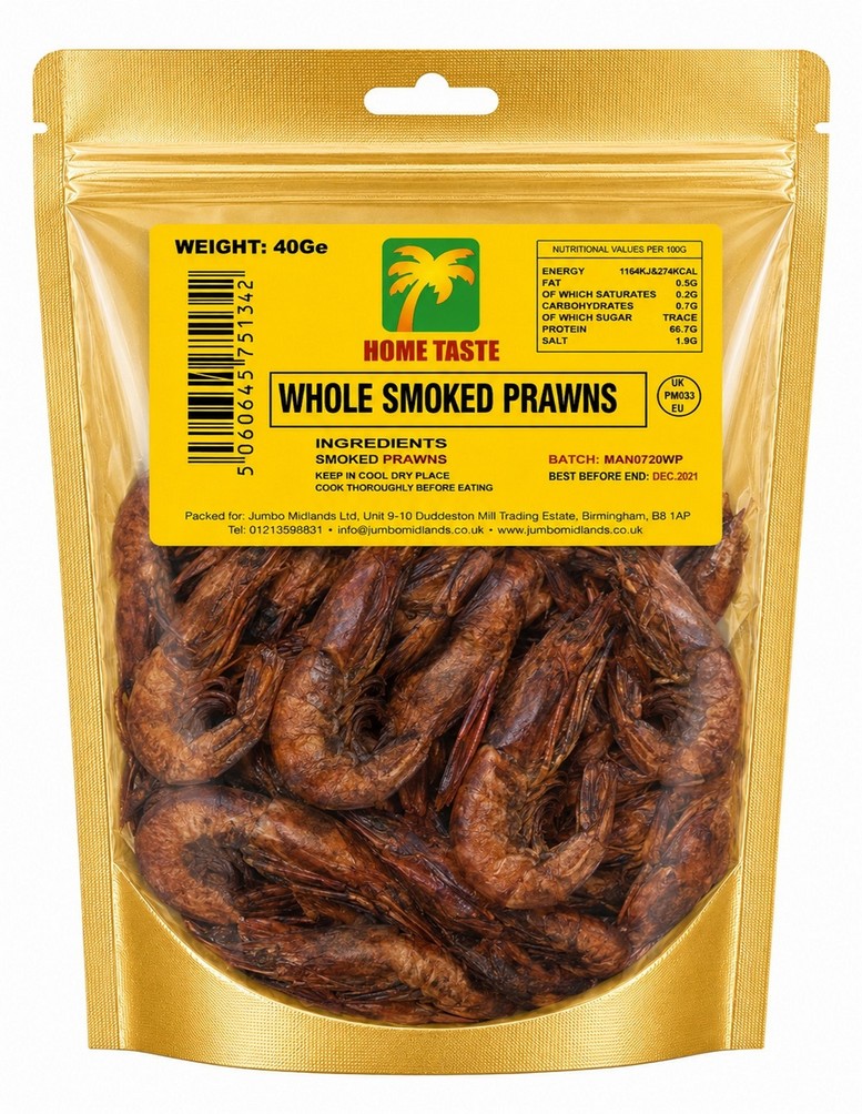 HT WHOLE SMOKED PRAWNS 10X40G