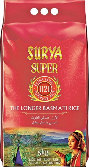 SURYA SUPER EXTRA LONG SUPERIOR RICE 5KG 1121 (SURYA)