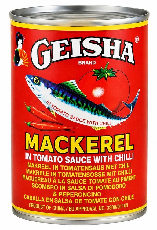 GEISHA MACKEREL IN CHILLI 12X425G (RED)