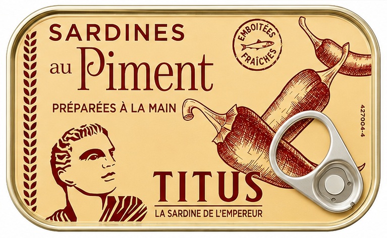 TITUS SARDINES IN CHILLI 48X125G