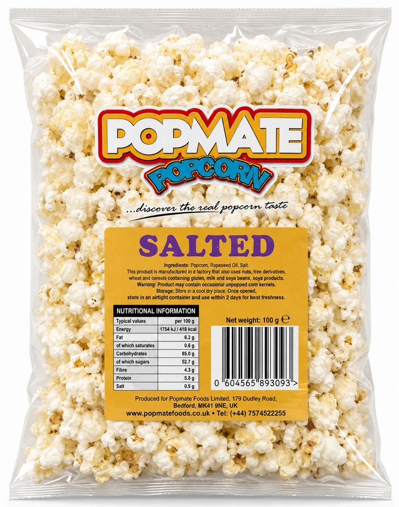 POPMATE POPCORN SALTED 25X100G