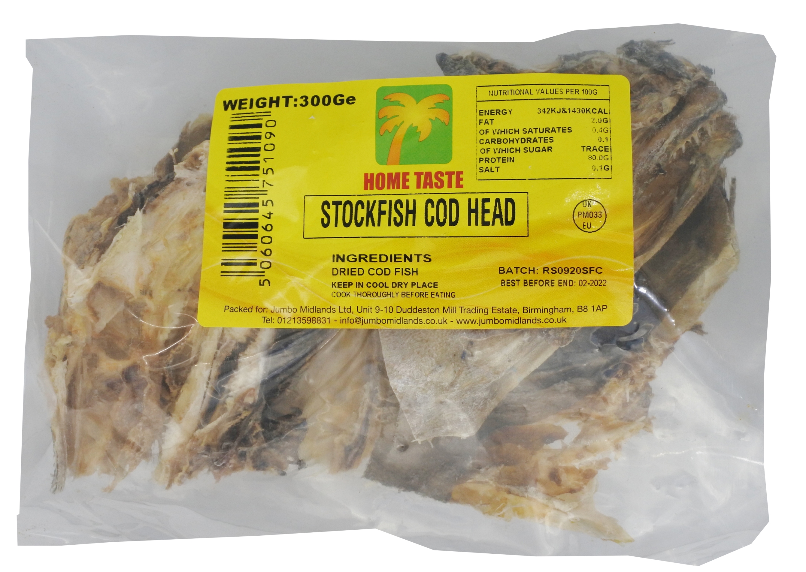 HT STOCKFISH COD HEAD 10X300G