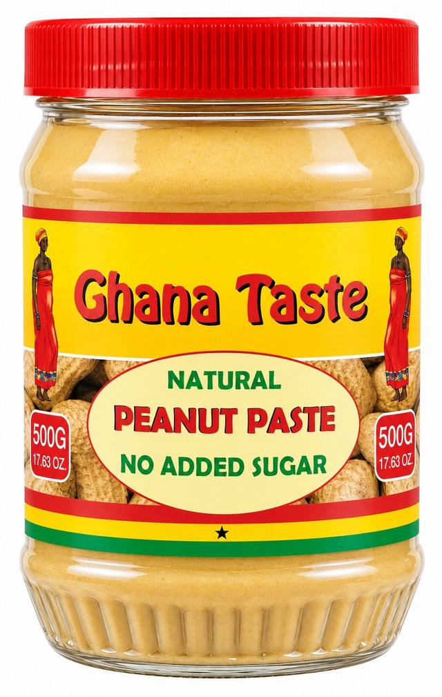 GHANA TASTE PEANUT BUTTER (GLASS) 12X500G