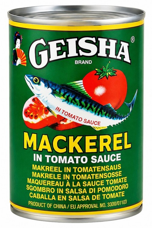 GEISHA MACKEREL IN TOMATO 12X425G (GREEN)