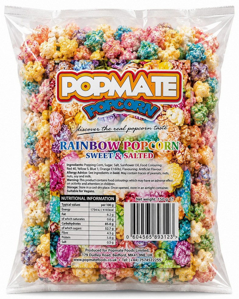 POPMATE POPCORN RAINBOW 25X150G