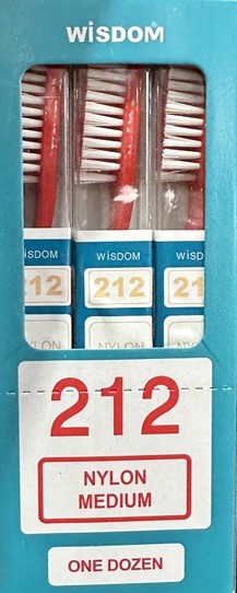 WISDOM TOOTH BRUSH 12X25G MEDIUM (BLUE)