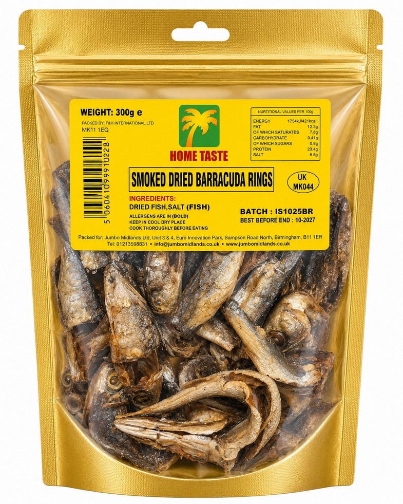 HT SMOKED DRIED BARRACUDA RINGS 10X300G