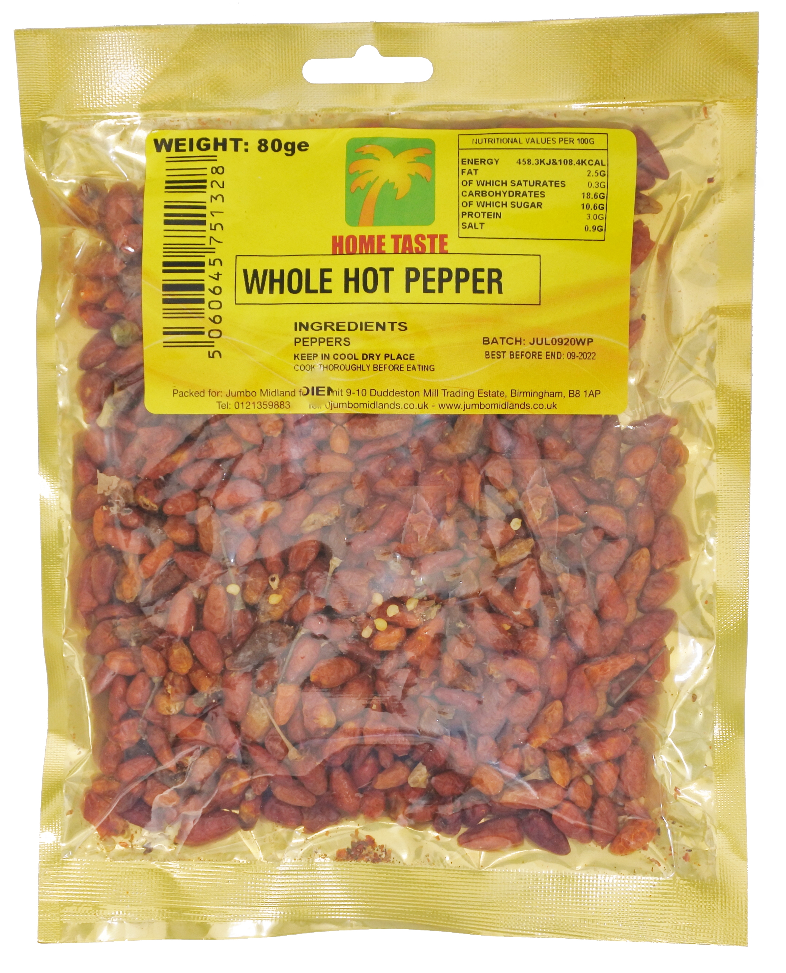 HT WHOLE HOT PEPPER 10X80G