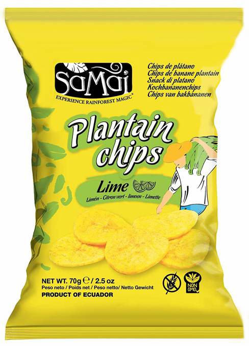 SAMAI PLANTAIN CHIPS LIME 6X75G (SURYA)