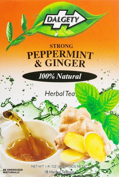 DALGETY PEPPERMINT & GINGER TEA 6X40G