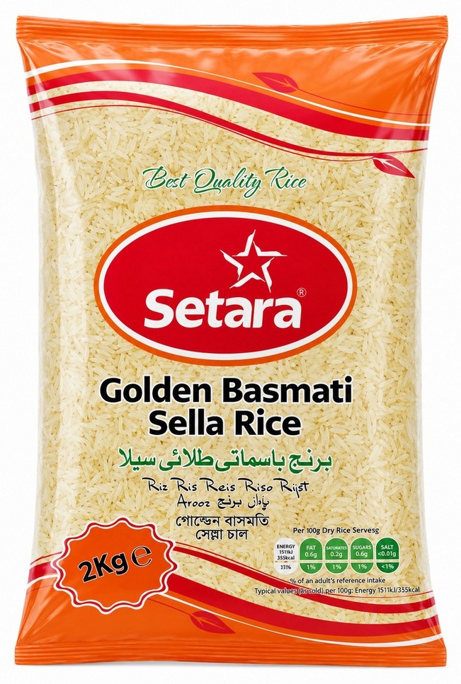 SETARA GOLDEN SELLA BASMATI RICE 6X2KG
