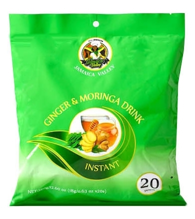 JAMAICA VALLEY GINGER MORINGA TEA (SACHETS) 24X20X18G