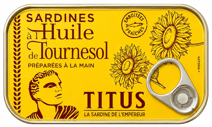 TITUS SARDINES IN VEG. OIL 48X125G