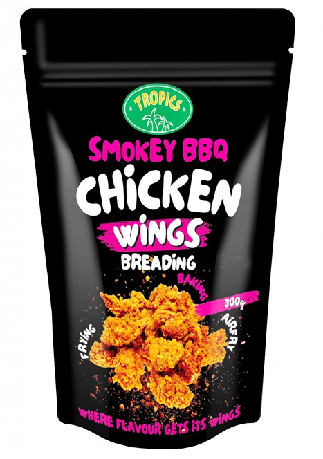TROPICS SMOKEY BBQ CHICKEN WINGS BREADING 6X300G