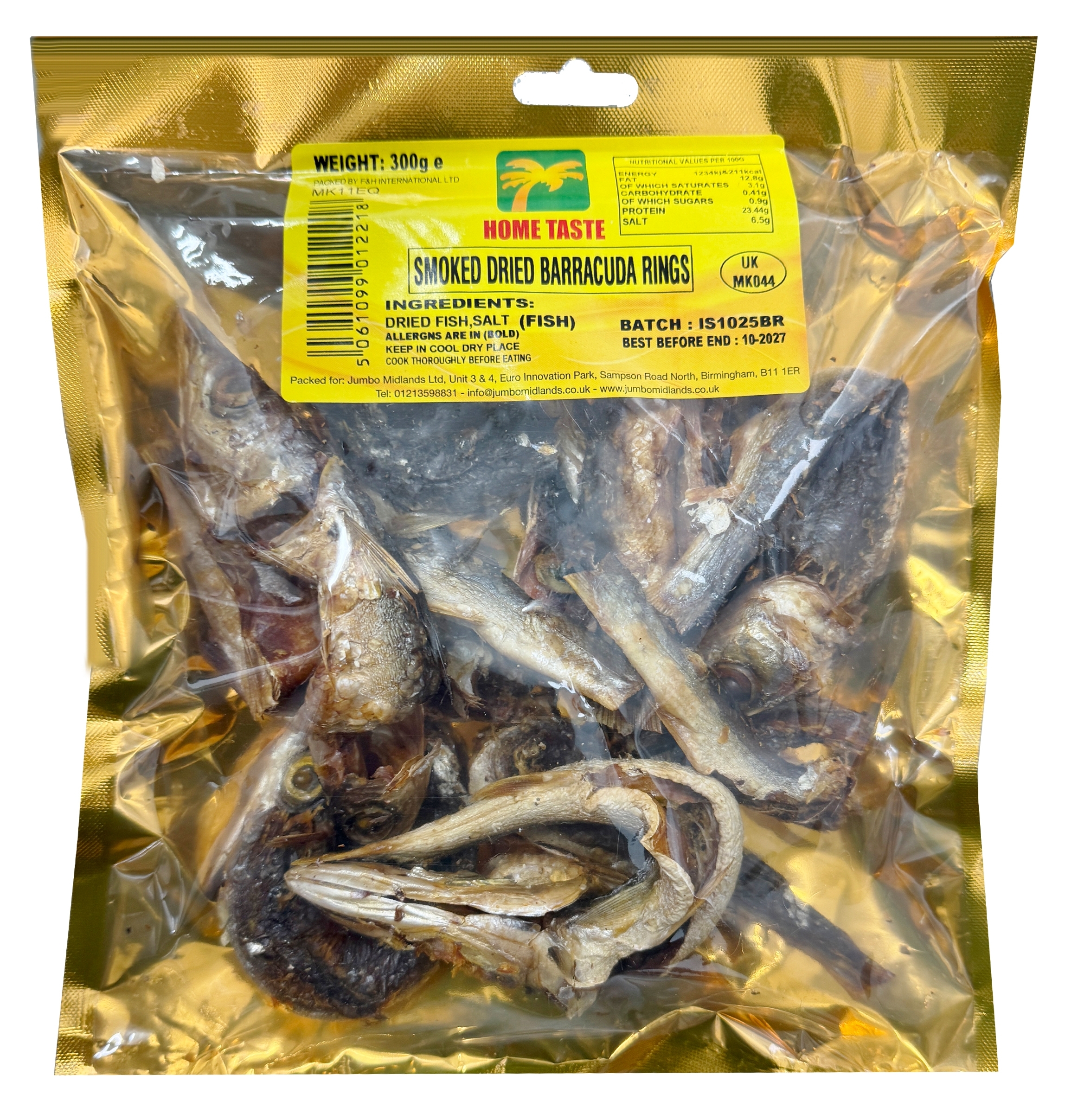 HT SMOKED DRIED BARRACUDA RINGS 10X300G