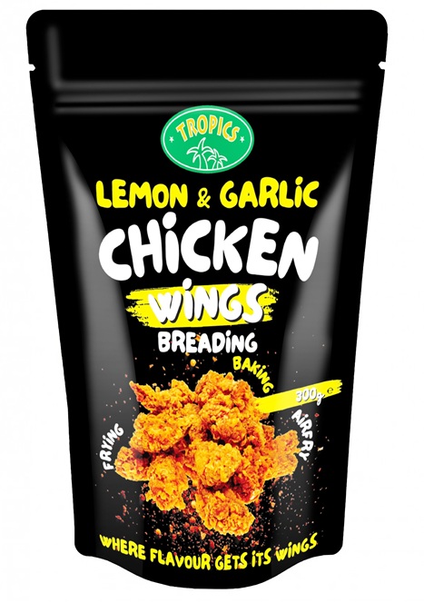 TROPICS LEMON GARLIC CHICKEN WINGS BREADING 6X300G