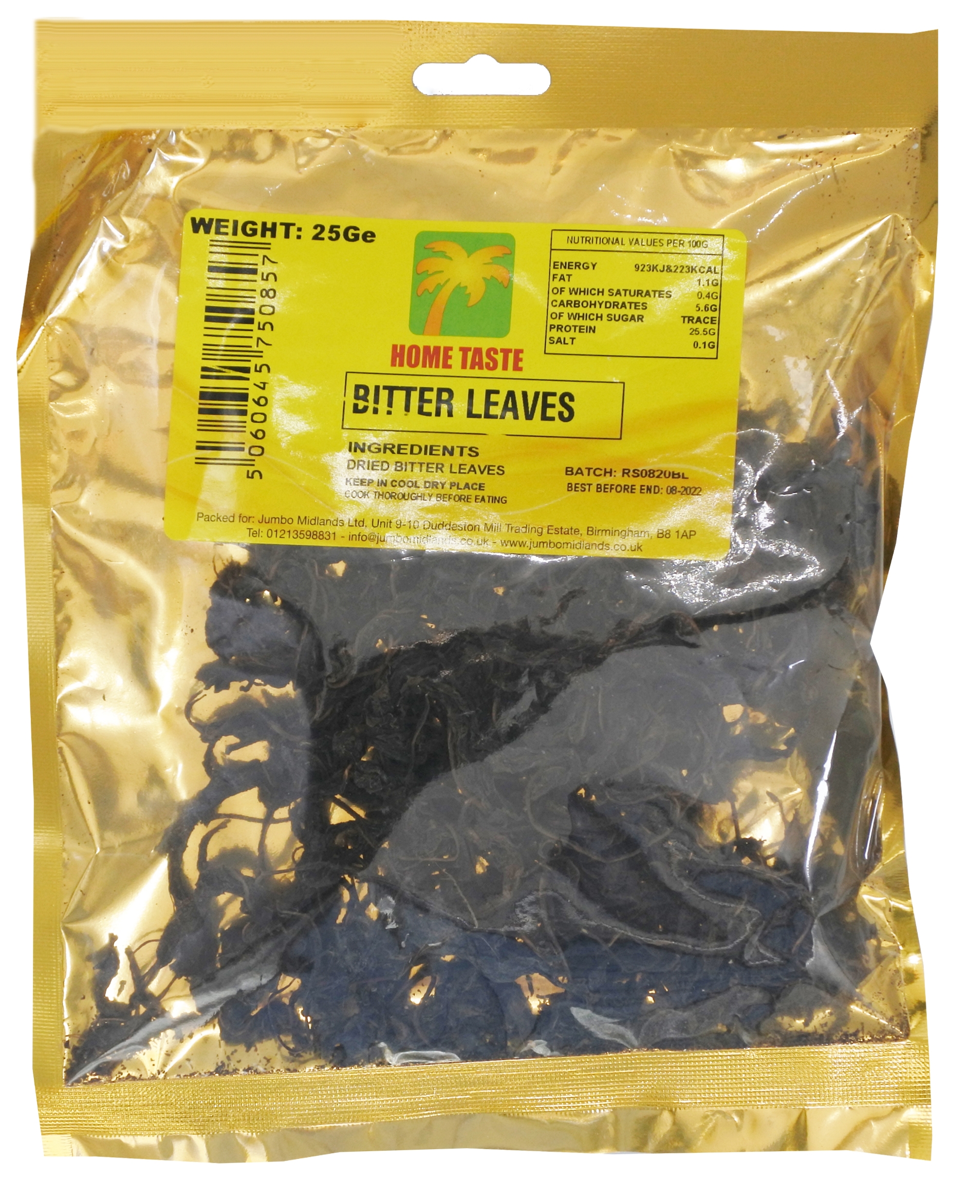 HT BITTER LEAVES (DRIED) 10X25G