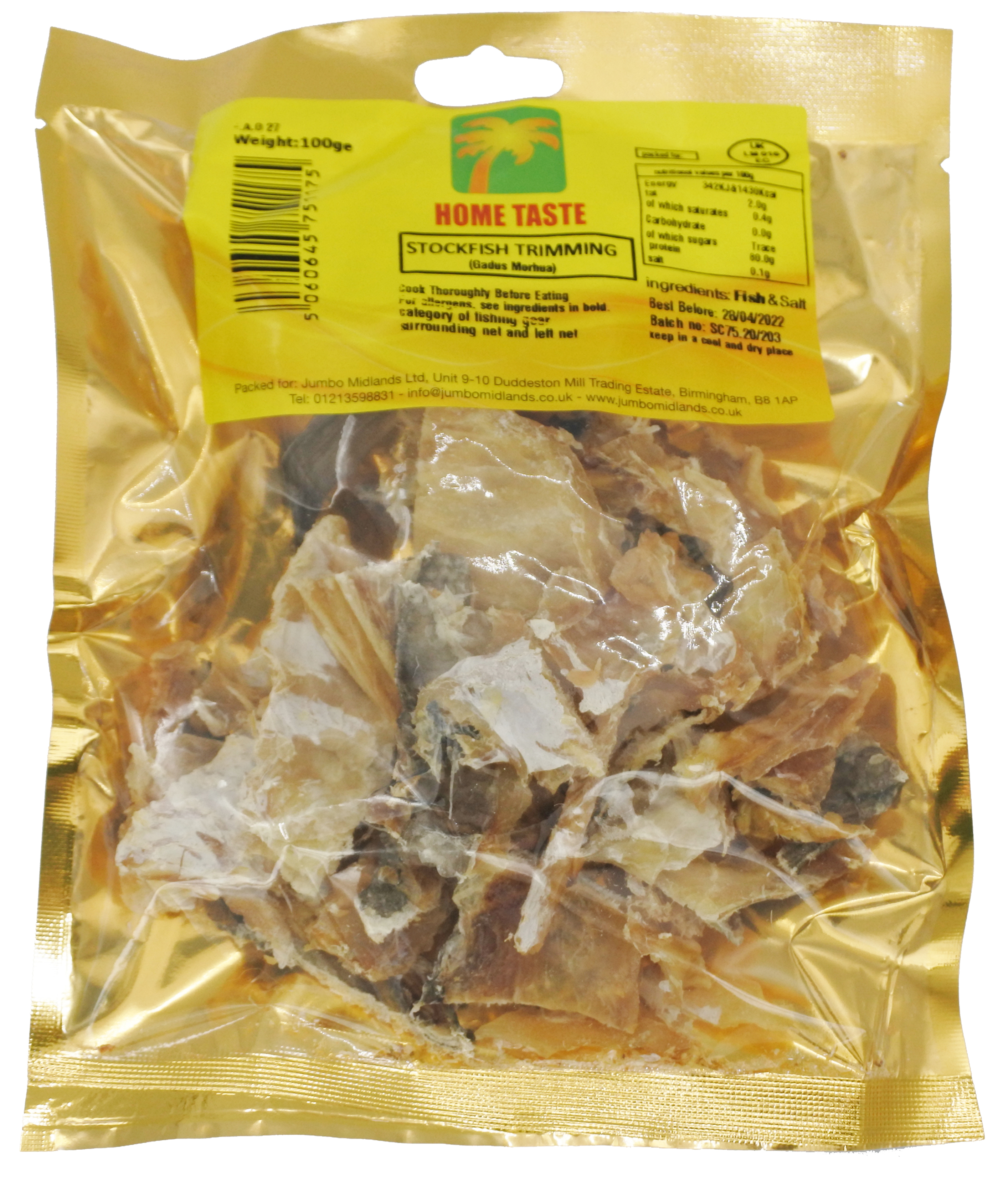 HT STOCKFISH TRIMMINGS 10X100G