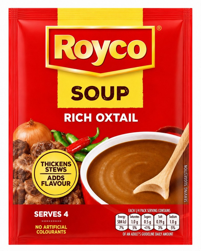 ROYCO SOUP RICH OXTAIL FLAVOUR (S.AFRICAN) 10X50G