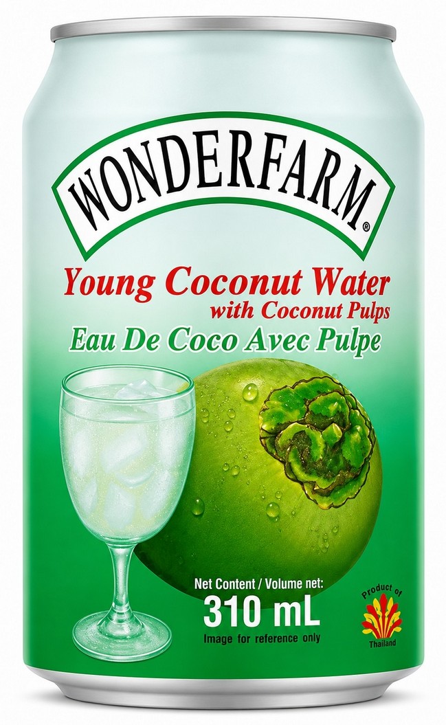 WONDERFARM YOUNG COCONUT WATER 24X310ML (SURYA)