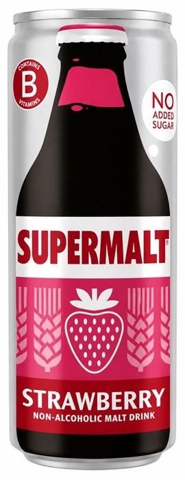 SUPERMALT CAN STRAWBERRY NO SUGAR 24X330ML
