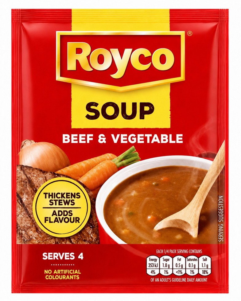 ROYCO SOUP BEEF & VEG (S.AFRICAN) 10X50G