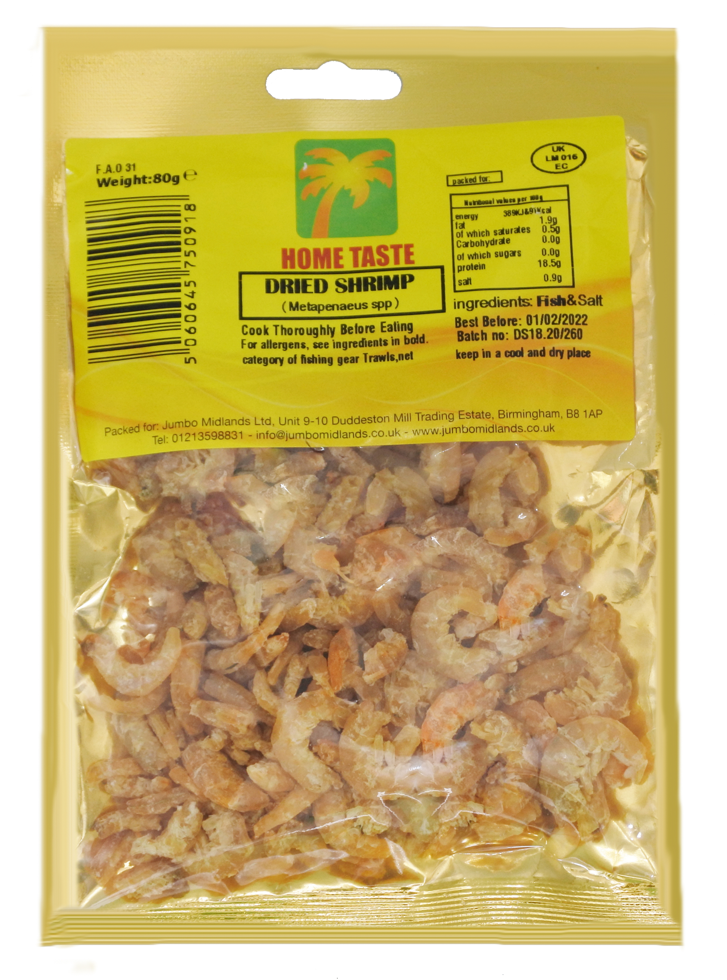 HT DRIED SHRIMP 10X80G