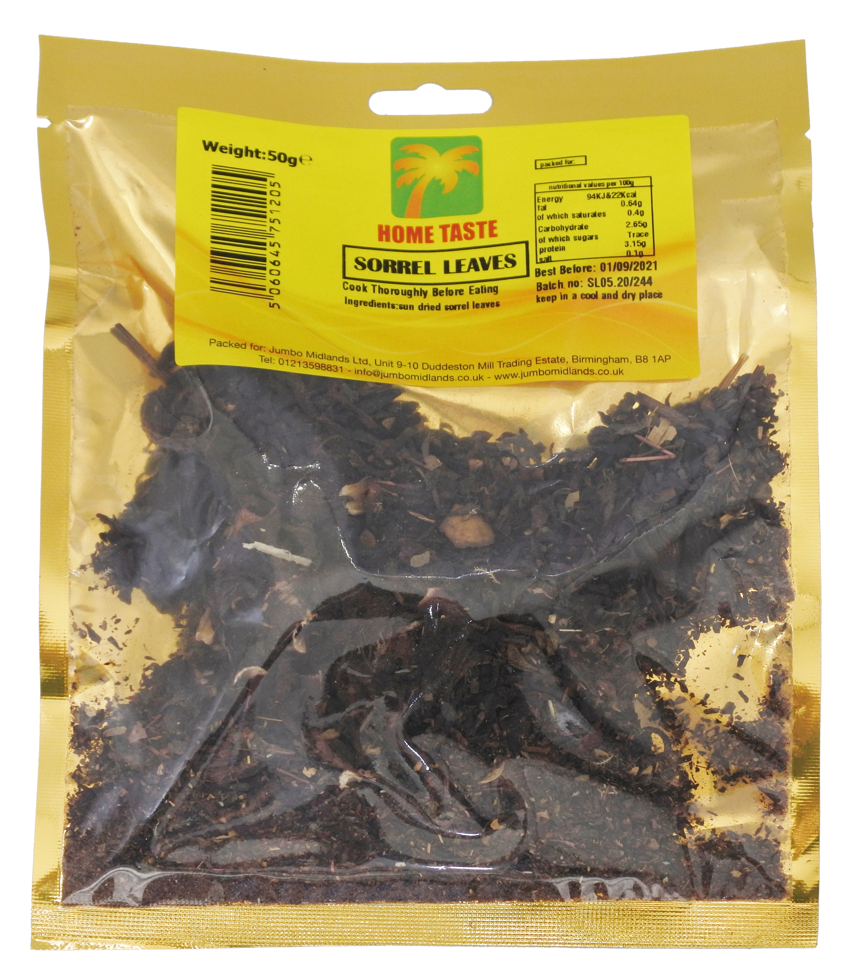 HT SORREL LEAVES (DRIED) 10X50G