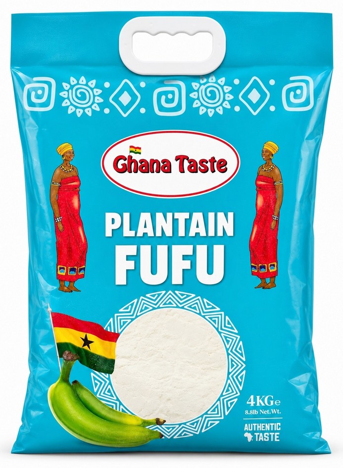 GHANA TASTE PLANTAIN FUFU 4KG (BLUE BAG)