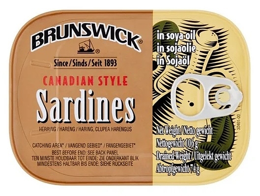 BRUNSWICK SARDINES IN SOYA OIL 12X106G