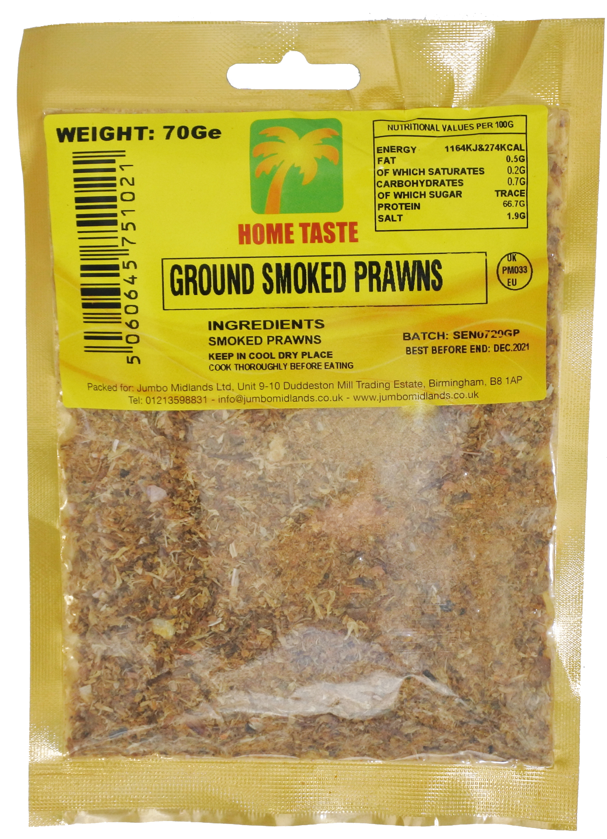 HT GROUND PRAWNS 10X70G