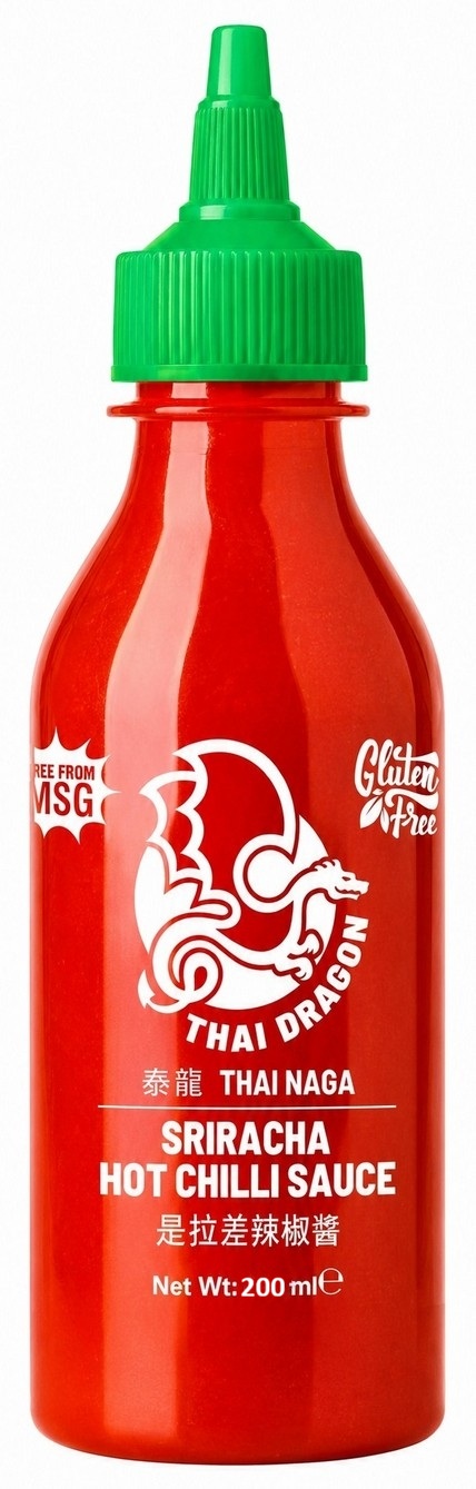 THAI DRAGON SIRACHA HOT CHILI SAUCE 6X200ML (SURYA)