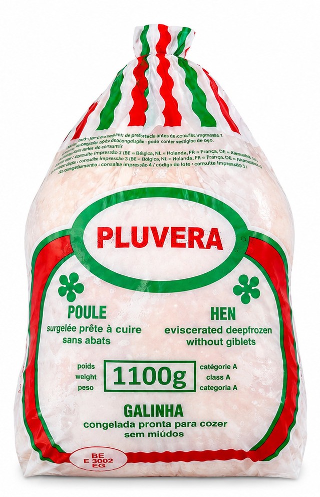 PLUVERA CHICKEN WHOLE 12X1100G (FROZEN)