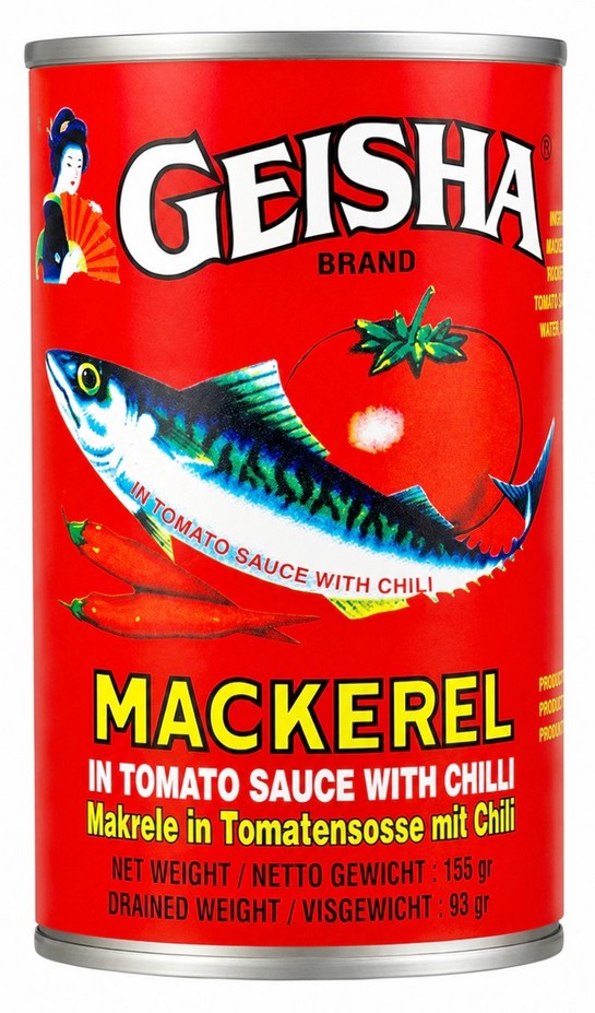 GEISHA MACKEREL IN CHILLI 50X155G (RED)