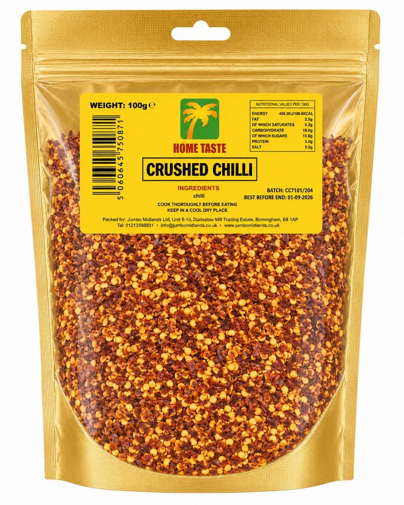 HT CRUSHED CHILLI 10X100G