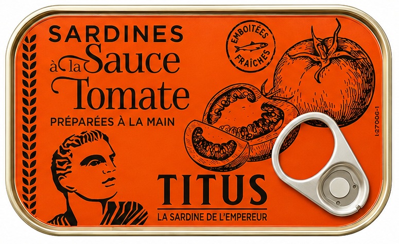 TITUS SARDINES IN TOMATO SAUCE 48X125G