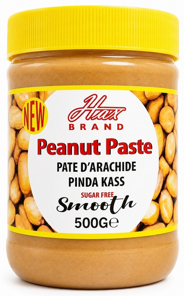 HAX BRAND PEANUT BUTTER YELLOW (NO SUGAR) 12X500G