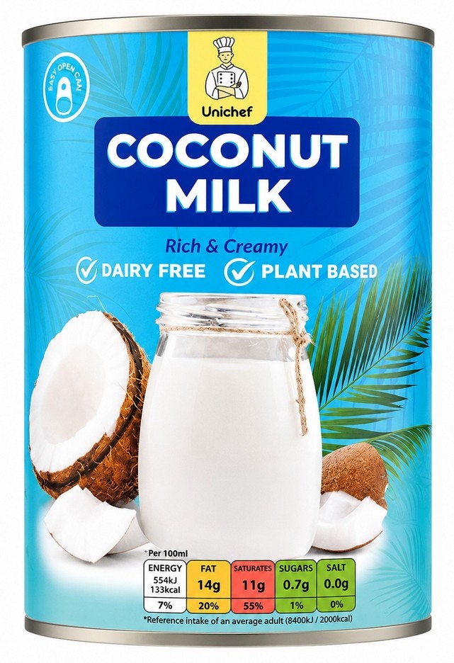 UNICHEF COCONUT MILK 12X400ML