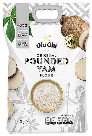 OLU OLU POUNDED YAM (WHITE) 4KG