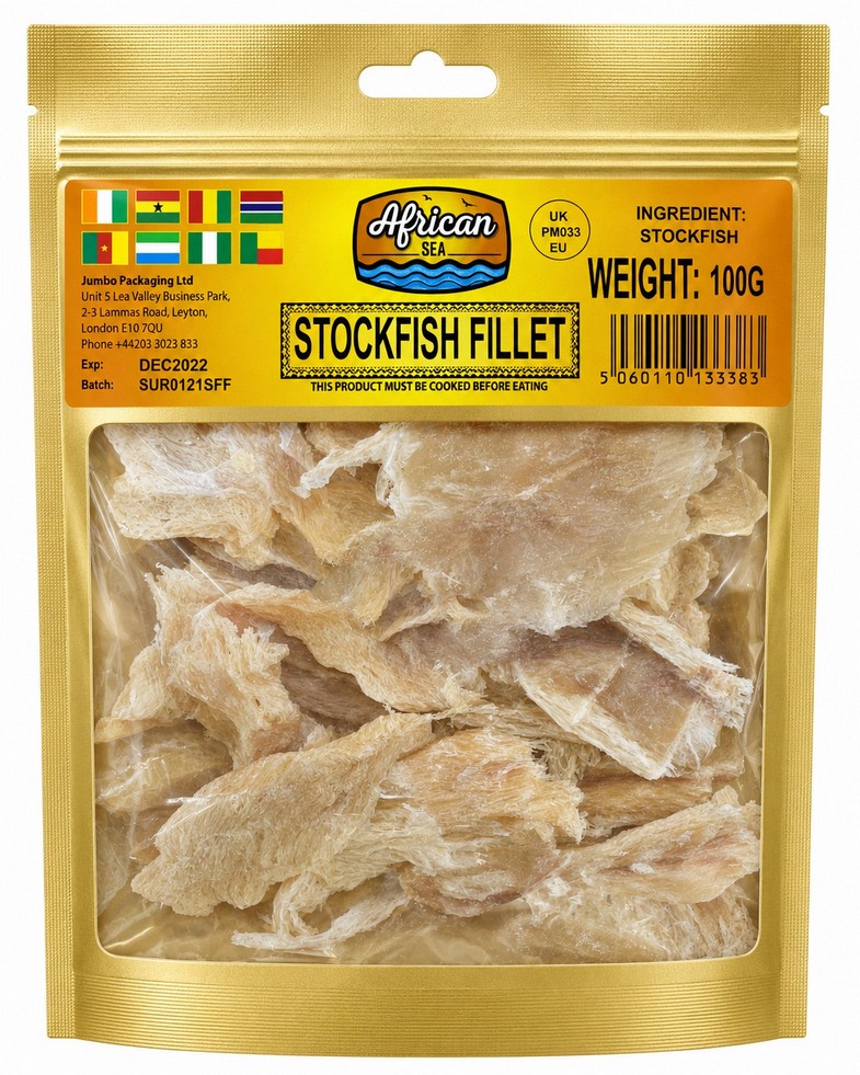 AFRICAN SEA STOCKFISH FILLETS 10X100G