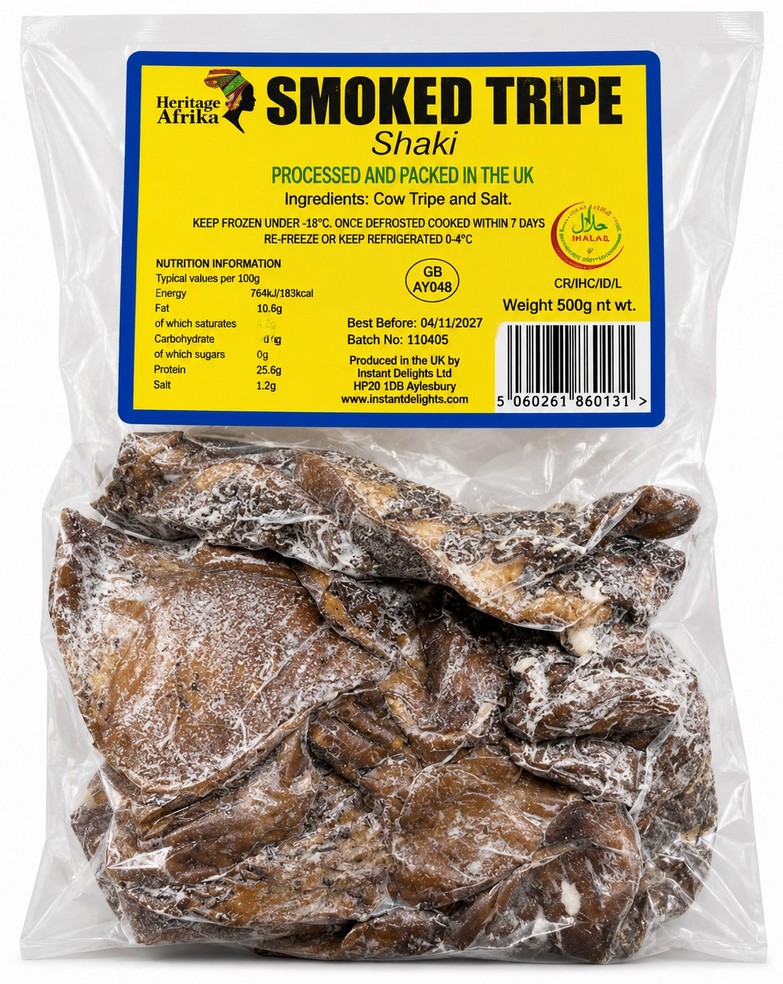 HERITAGE AFRIKA SMOKED TRIPE SHAKI 10X500G